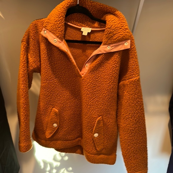 J Crew women’s pullover Sherpa jacket size small perfect condition
